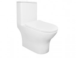 Унитаз-Моноблок «Azario» Terni Напольный, Безободковый, Микролифт, 670x760x350 (AZ-8618)