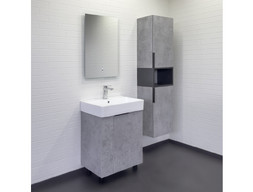 Тумба с Раковиной «Comforty» Асти-60Н Напольная, 60x86x45см, Бетон Светлый (00-00019190CF)