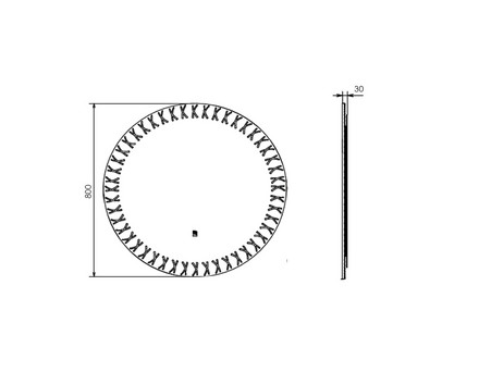 Зеркало «Comforty» Эониум-80, LED Подсветка, 80x80x3см, Белый Глянец (00-00014163CF)