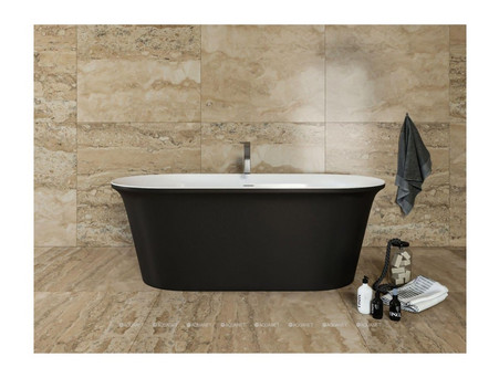 Акриловая Ванна «Aquanet» Family Smart 170x78 Matt Finish, Панель Black Matte (88778-MW-MB)