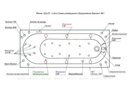 Акриловая Ванна «Aquanet» Lotos 165x70, с Каркасом (00330873)