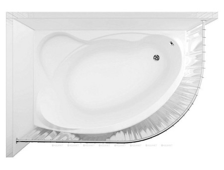 Карниз для Ванны «Aquanet» Jamaica Полукруглый 160х100 (00152670)