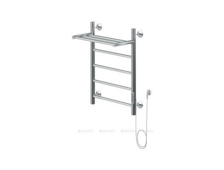 Полотенцесушитель Электрический «Aquanet» Mauro 60х50 ТЭН Справа , с Полкой (00282006)