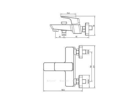 Смеситель для Ванны «Aquanet» Gotic с Душем (AF440-20С)