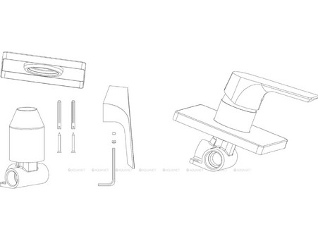 Смеситель для Душа «Aquanet» Static, с Внутренней Частью (AF330-50C)