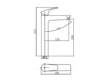 Смеситель для Раковины «Aquanet» Static Black (AF330-11B)