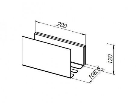 Полка «Aquanet» Магнум 20x120 Черная Матовая (00274190)