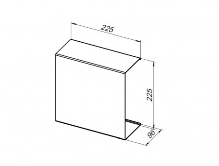 Полка «Aquanet» Магнум 22,5x22,5 Белая, Квадрат (00302235)