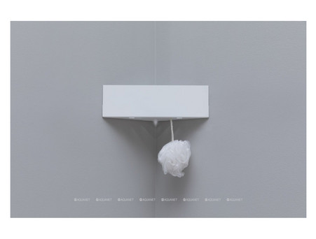 Полка «Aquanet» Магнум 28x28 Белая Матовая, Угловая (00302237)