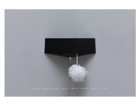 Полка «Aquanet» Магнум 28x28 Черная Матовая, Угловая (00302225)