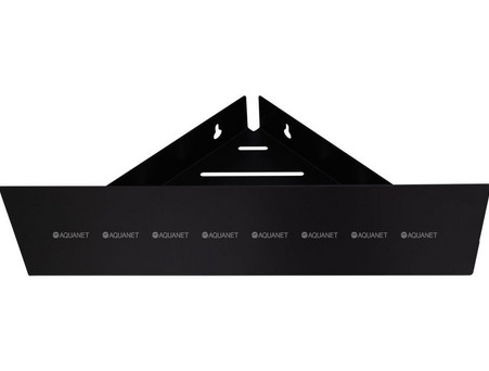 Полка «Aquanet» Магнум 28x28 Черная Матовая, Угловая (00302225)