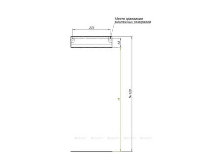 Полка «Aquanet» Магнум 30x80 Белая Матовая, Открытая (00302236)