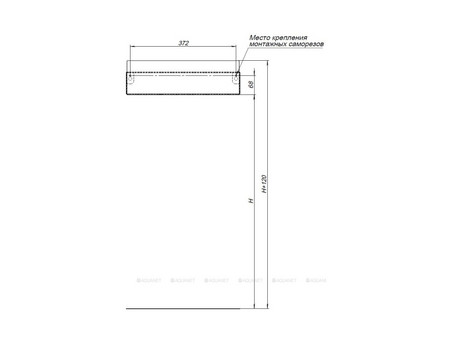 Полка «Aquanet» Магнум 40x12 Белая Матовая (00302230)