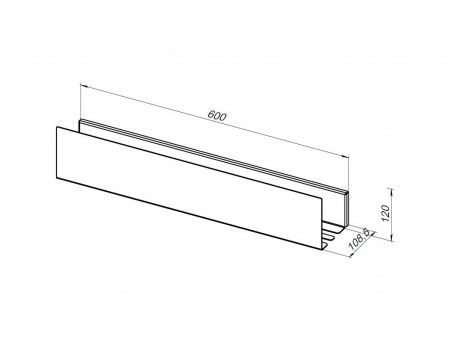 Полка «Aquanet» Магнум 60x12 Белая Матовая (00302231)