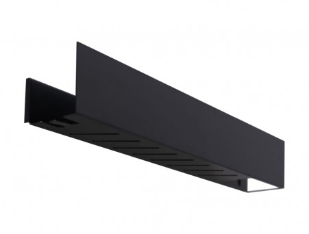 Полка «Aquanet» Магнум 70x12 Черная Матовая, с Крючками (00302221)