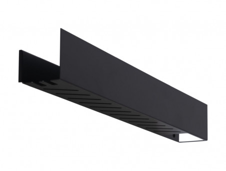 Полка «Aquanet» Магнум 90x12 Черная Матовая, с Крючками (00302222)