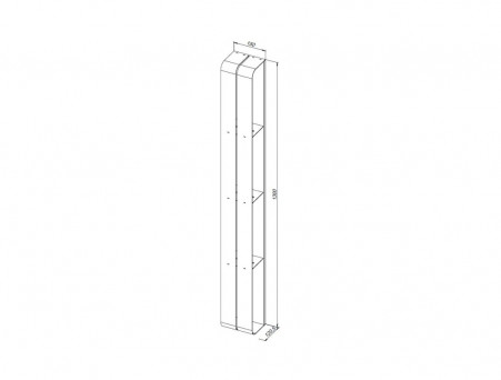 Полка «Aquanet» Магнум H 15x130 Белая Матовая, Вертикальная (00326461)