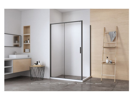 Боковая Стенка «Aquanet» Pleasure Evo 90 AE65-F90-BT, Черный Профиль, Прозрачное Стекло (00312549)