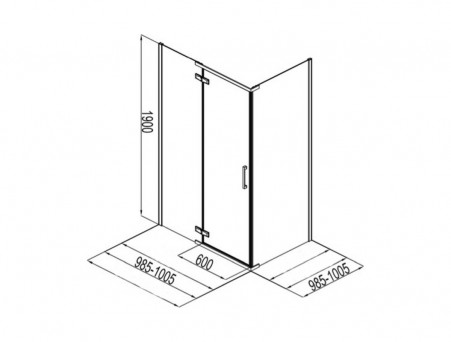 Душевой Уголок «Aquanet» Logic 100x100 AE32-S-100x100U-CT, Прозрачное Стекло (00243625)