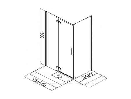 Душевой Уголок «Aquanet» Logic 120x80 AE32-S-120x80U-CT, Прозрачное Стекло (00243627)
