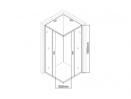 Душевой Уголок «Aquanet» SE-900S 90x90, Прозрачное Стекло (00270063)