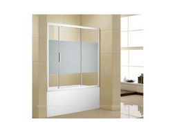 Шторка на Ванну «Aquanet» Practic AE10-B-155H150U-CP, Прозрачное Стекло/Шелкография (00273601)