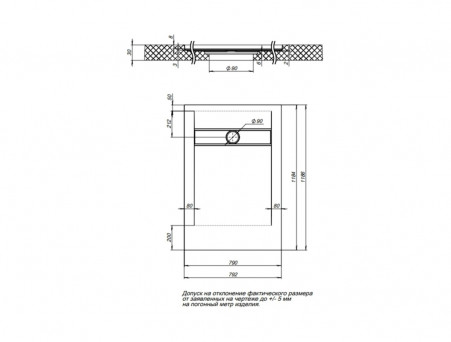 Душевой Поддон «Aquanet» Delight 120х80, Серый (00258883)