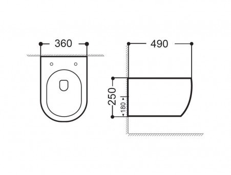 Унитаз Подвесной «Aquanet» Smart Rimless LX-1106 (SMART W)