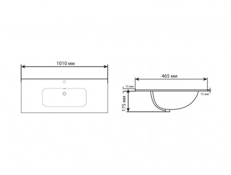 Раковина «Aquanet» Flat 100 Белая Матовая (00330426)