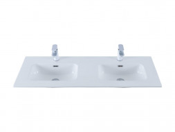 Раковина «Aquanet» Flat 120, Двойная, Белая (00254367)