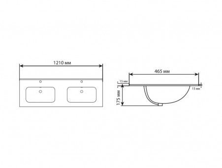 Раковина «Aquanet» Flat 120 Черная Матовая (00329258)