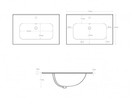 Раковина «Aquanet» Flat 60 Белая (00254363)