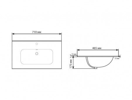 Раковина «Aquanet» Flat 70 Белая Матовая (00330430)