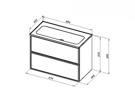 Раковина «Aquanet» Арт 90 (00318928)