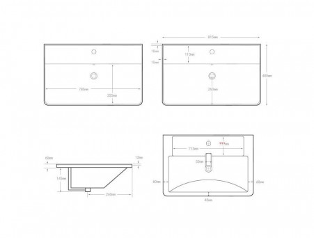 Раковина «Aquanet» Ирис 80 Белая (00301805)