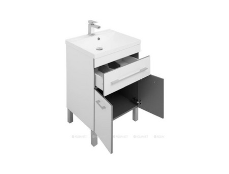 Мебель для Ванной «Aquanet» Верона 58, Белый, 1 Ящик, 2 Дверцы (00287657)
