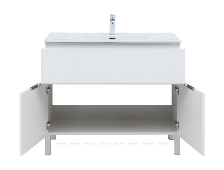 Мебель для Ванной «Aquanet» Алвита New 100, 1 Ящик, 2 Дверцы, Белый Матовый (00274184)