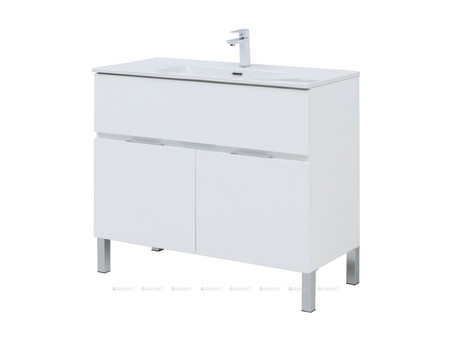 Мебель для Ванной «Aquanet» Алвита New 100, 1 Ящик, 2 Дверцы, Белый Матовый (00274184)