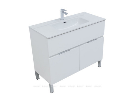 Мебель для Ванной «Aquanet» Алвита New 100, 1 Ящик, 2 Дверцы, Белый Матовый (00274184)