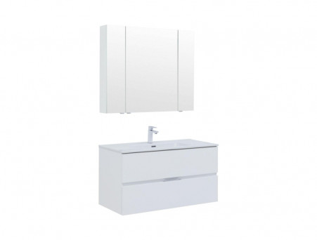 Мебель для Ванной «Aquanet» Алвита New 100, 2 Ящика, Белый Матовый (00274205)