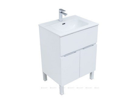 Мебель для Ванной «Aquanet» Алвита New 60, 1 Ящик, 2 Дверцы, Белый Матовый (00274529)