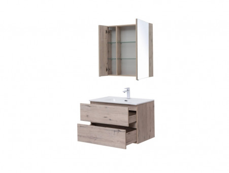 Мебель для Ванной «Aquanet» Алвита New 80, 2 Ящика, Дуб Веллингтон Белый (00274202)