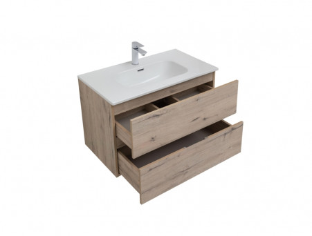 Мебель для Ванной «Aquanet» Алвита New 80, 2 Ящика, Дуб Веллингтон Белый (00274202)