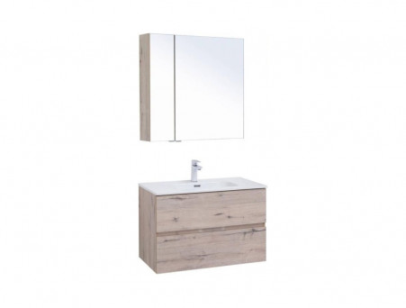 Мебель для Ванной «Aquanet» Алвита New 80, 2 Ящика, Дуб Веллингтон Белый (00274202)