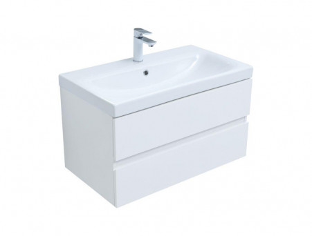 Мебель для Ванной «Aquanet» Беркли 80, Белый Глянец, 2 Ящика (00306360)