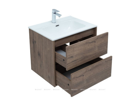 Тумба с Раковиной «Aquanet» Lino 60 Flat, Дуб Веллингтон (00287541)