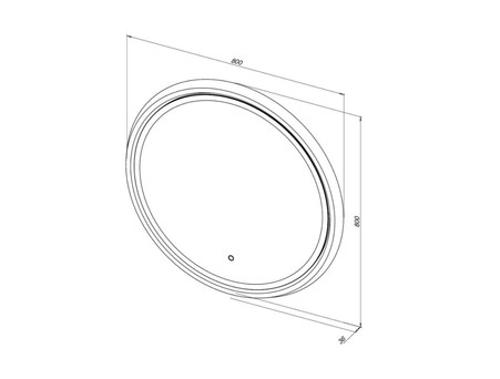Зеркало «Aquanet» Дакар 80 Белый Led (00241820)