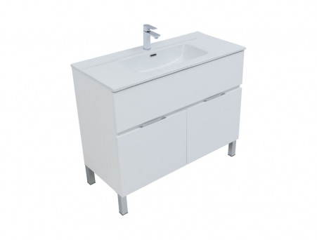 Тумба с Раковиной «Aquanet» Алвита New 100, 1 Ящик, 2 Дверцы, Белый Матовый (00277554)