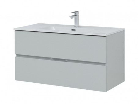 Тумба с Раковиной «Aquanet» Алвита New 100, 2 Ящика, Серый (00277520)