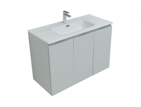 Тумба с Раковиной «Aquanet» Алвита New 100, 3 Дверцы, Серый (00277532)